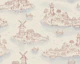 French Coastal Toile Seaside Town