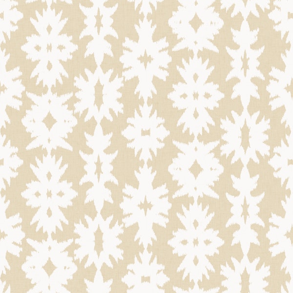 boho ikat coastal sand beige