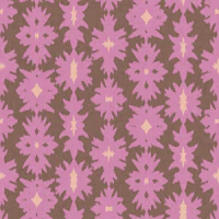 boho ikat - pink and brown wallpaper