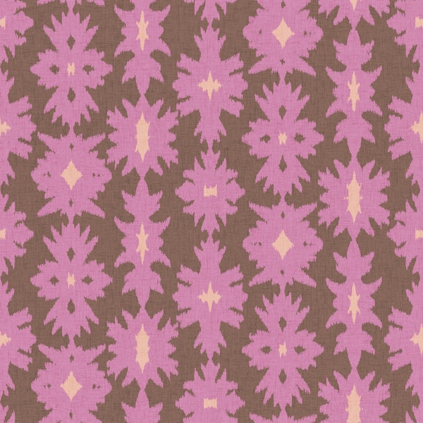 boho ikat - pink and brown