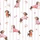 Doxie Pups - pink watercolor dachshund