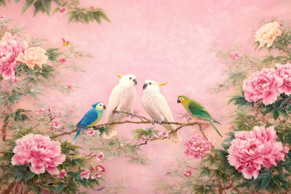 Parrots and Peonies Garden