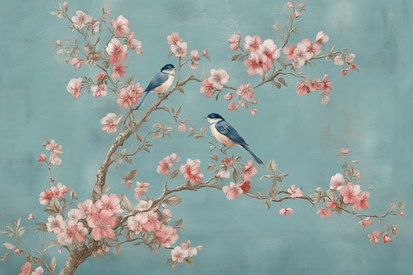 Cherry Blossom Birds