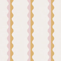 Mid Century Modern Scallop Stripes behang