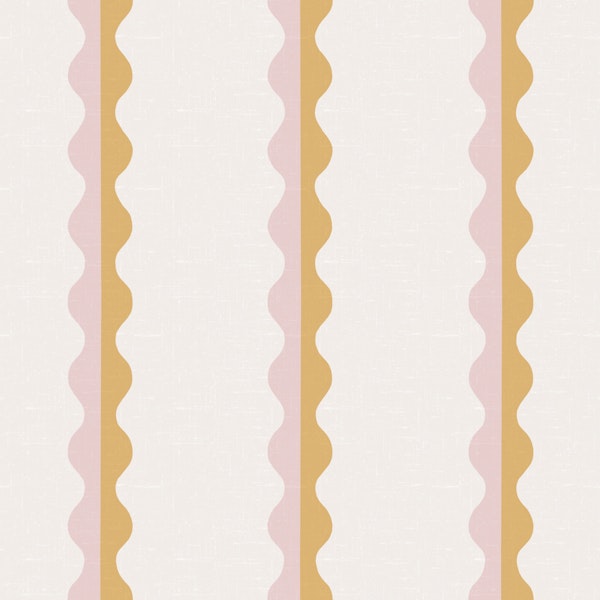 Mid Century Modern Scallop Stripes