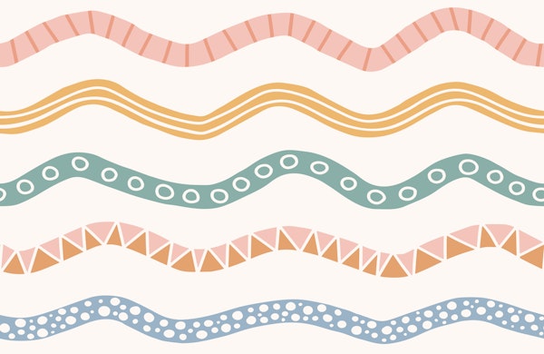 Modern Wavy Lines Boho