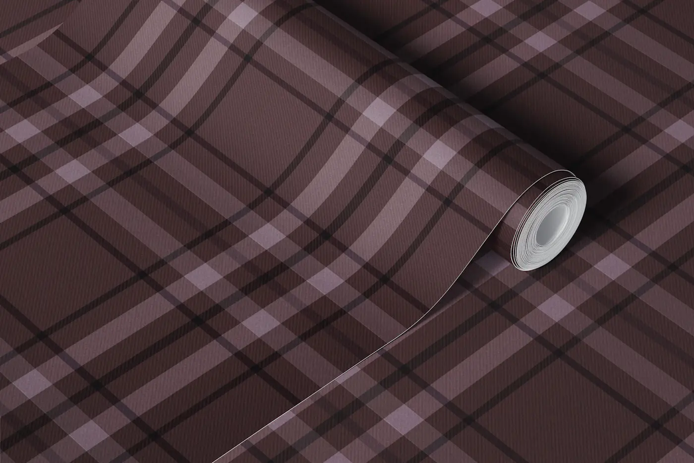 Cozy Wool Tartan Burgundy wallpaper roll