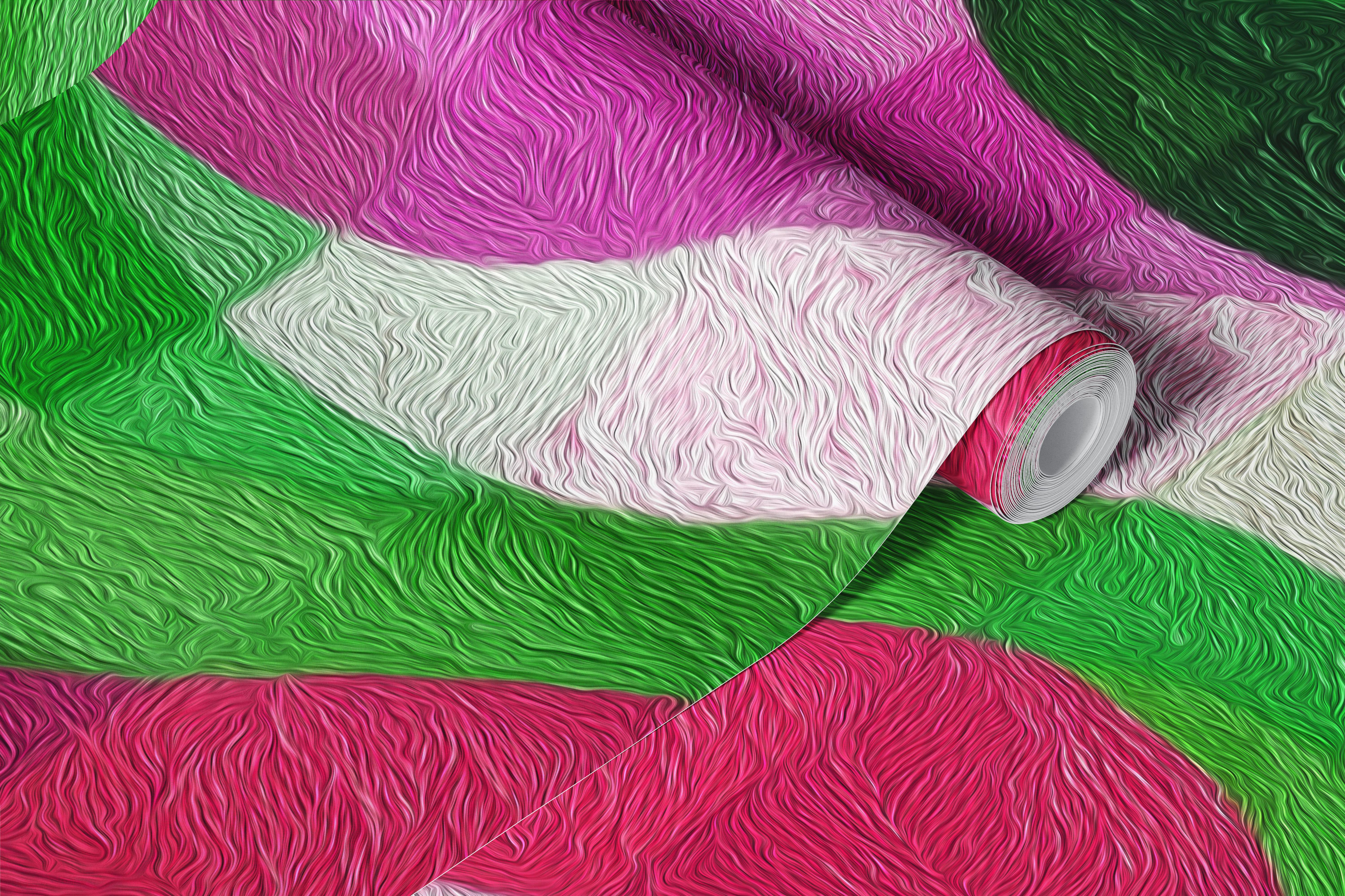 Textured Oil Paint Waves wallpaper in a room