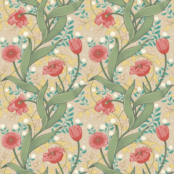 Springtime charming tulips