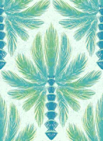 Beachy Boho Coastal Palm Trees Aqua Blue wallpaper