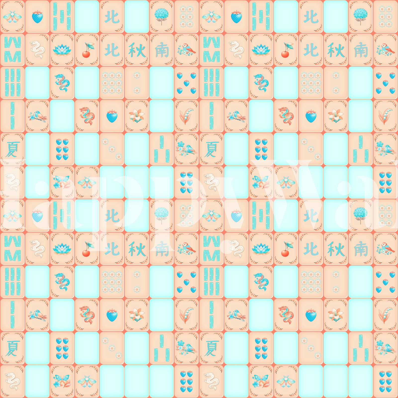 Asian Mahjong Tiles Wallpaper - happywall.com