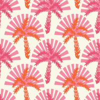 Miami Palms Sunrays Hot Pink wallpaper