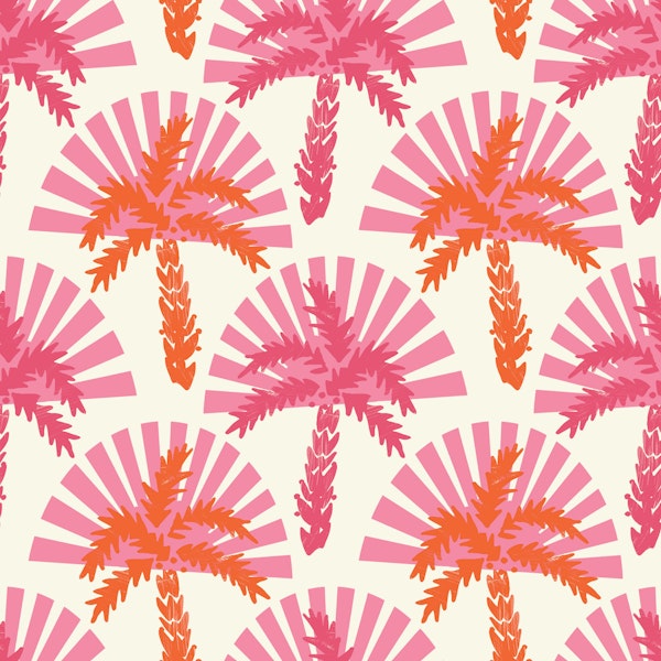 Miami Palms Sunrays Hot Pink