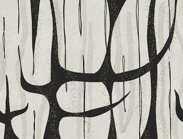 Abstract Forest neutrals green beige