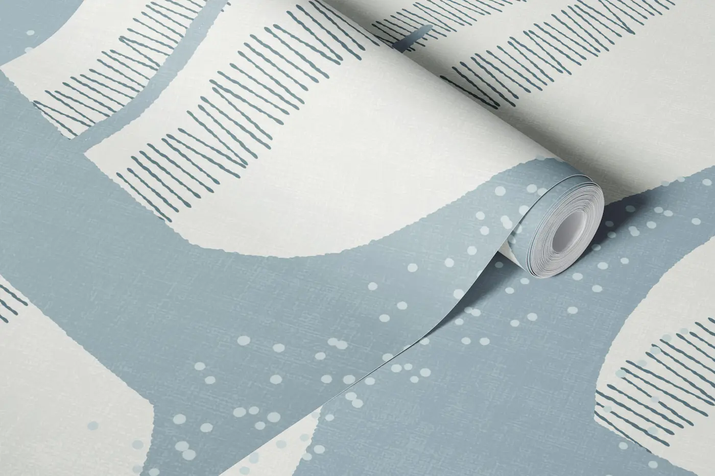 Abstract Forest neutrals calm blue wallpaper roll