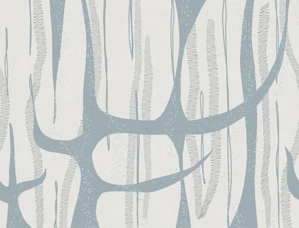 Abstract Forest neutrals calm blue