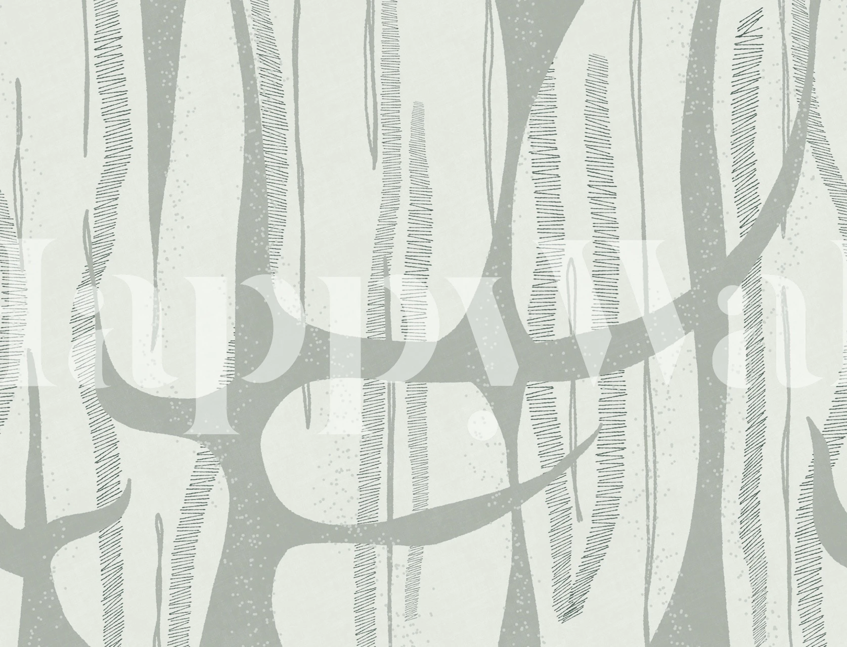 Abstract forest neutral green wallpaper design