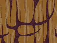 Abstract Forest burgundy mustard tapet