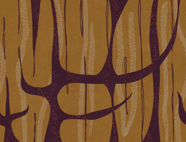 Abstract Forest burgundy mustard