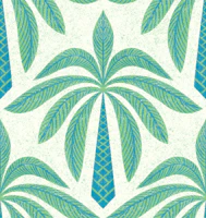 Modern Abstract Geometric Palms Green Blue wallpaper
