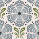Vintage Ornate Daisy in Gray Green - L