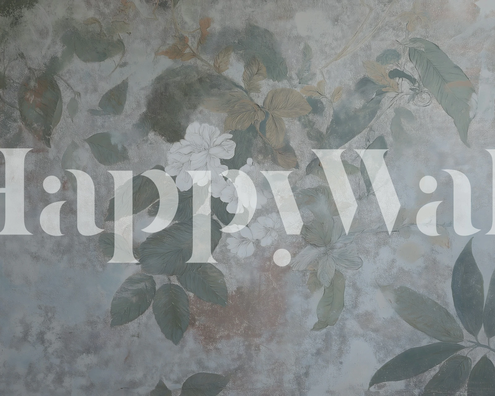 Muted Botanical Fresco wallpaper in a room