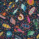 Navy Blue Playful Nautical Sea Life