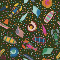 Green Playful Nautical Sea Life wallpaper