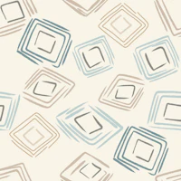 Hand Drawn Geometric Squares Teal Blue Large tapeta