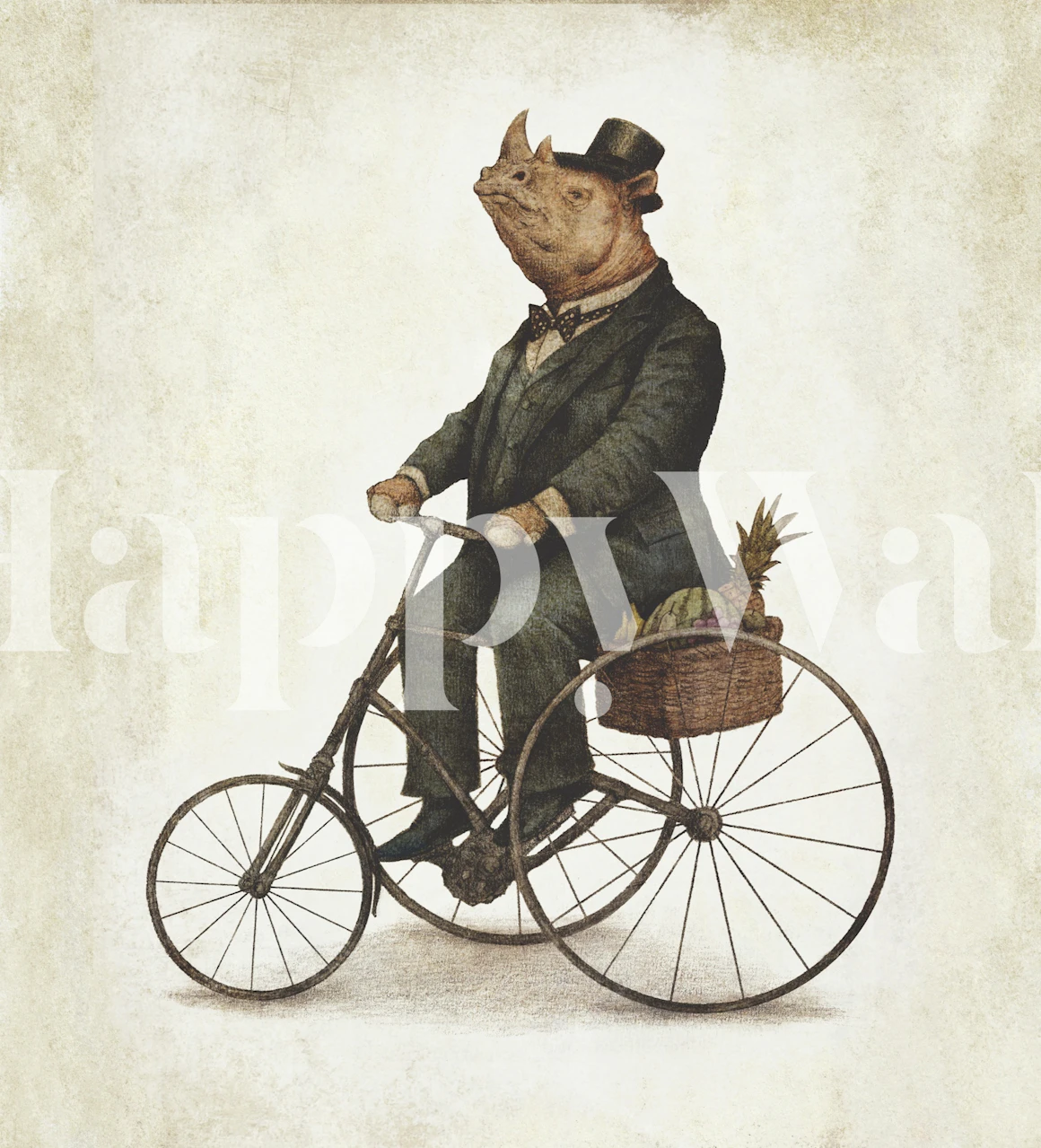 Whimsical wallpaper design in a room