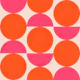 Retro Bold Bright Pink Orange Circles