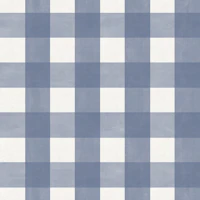 Dusty Denim Blue Buffalo Check wallpaper