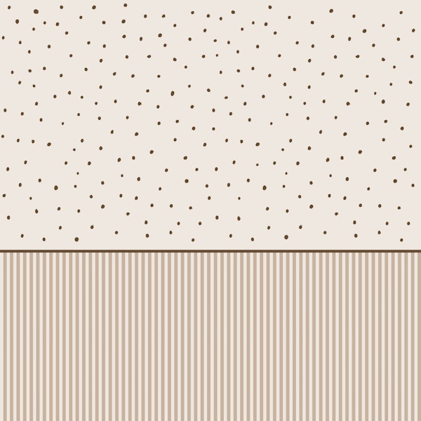 Modern half wall Nursery Dots and Stripes