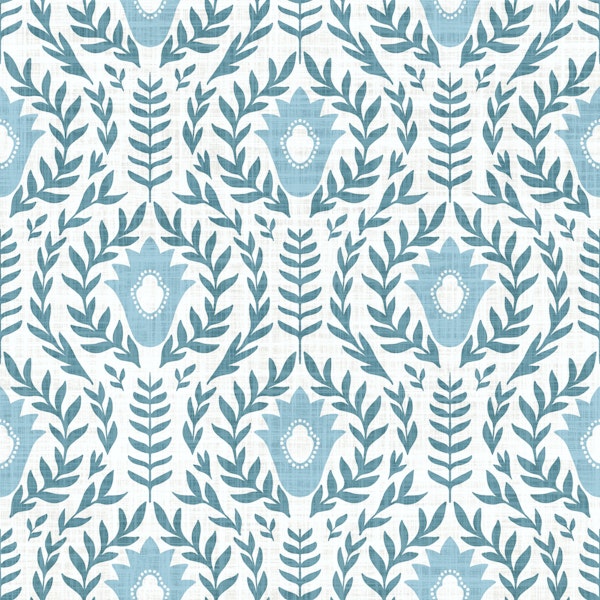 Coastal Blue Leaf Trellis