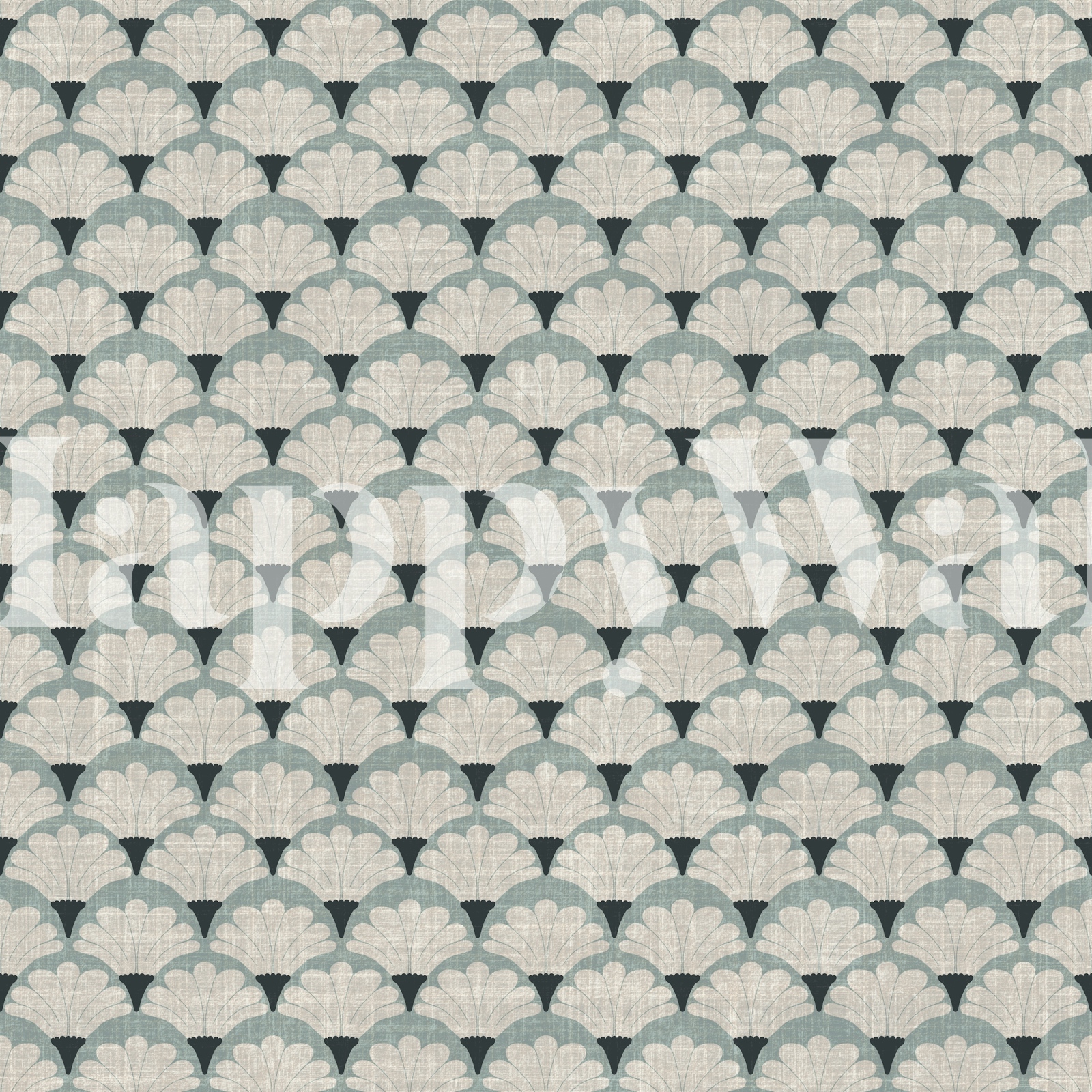 Art Deco Fan Shells Wallpaper | Happywall.com