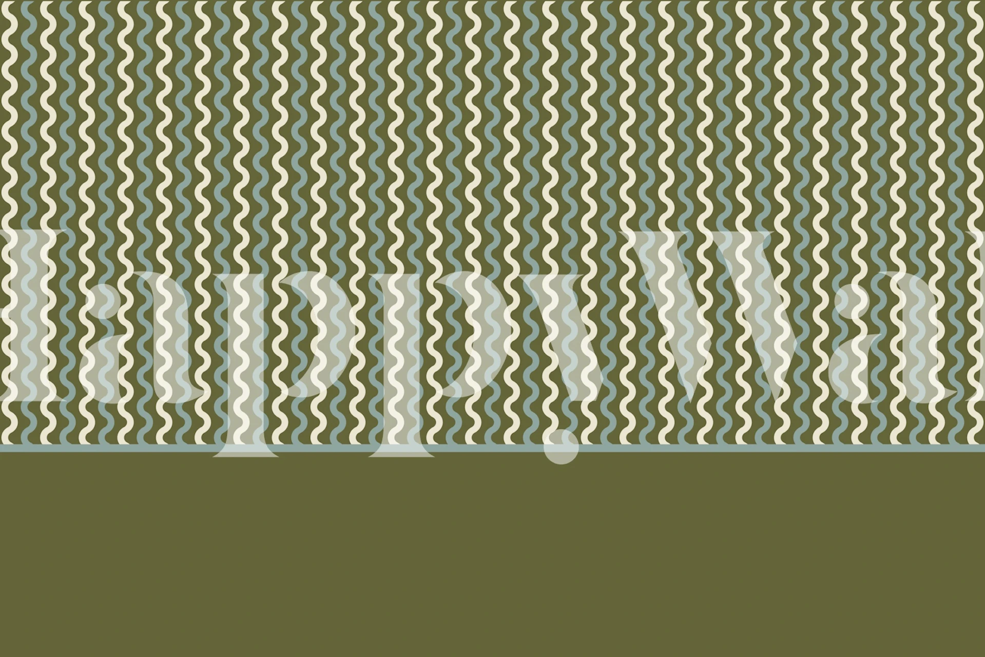 Wavy scallop stripes wallpaper in a room