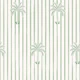 Palms on hand drawn stripes - Green