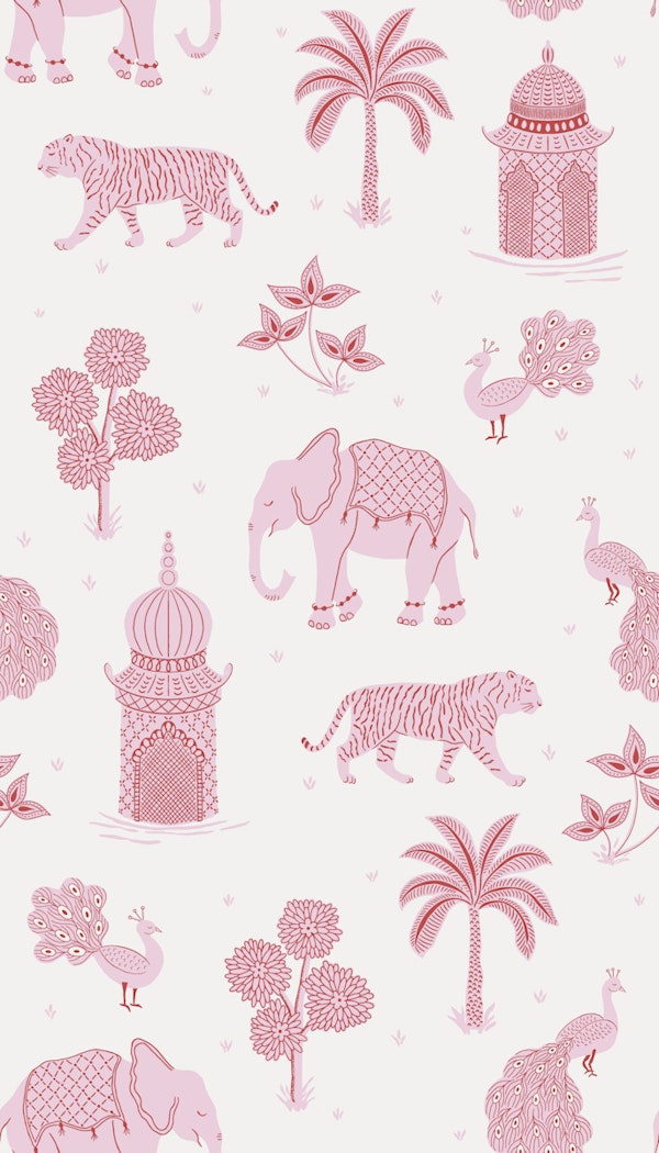 Exotic Jungle - Pink and Red