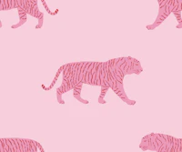 Tiger walk - vibrant pink tapete