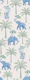 Animals with parasols - blue and green