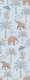 Animals with parasols - blue and brown