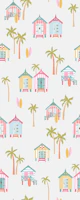 Colourful beach huts tapet
