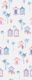 Beach huts - blue orange pink