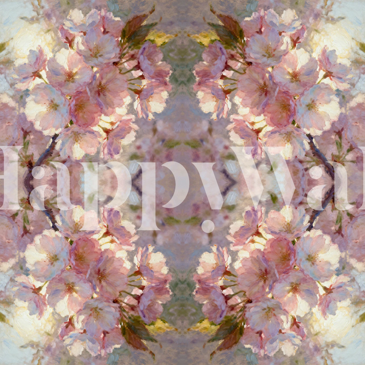 Tapeta Cherry Blossom Kaleidoscope w pokoju
