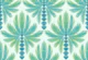 Turquoise Palm Leaves Boho Blue Palms