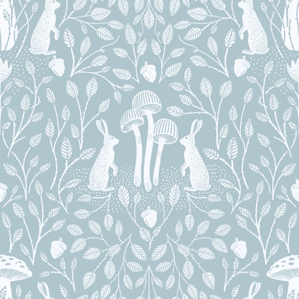 Rabbit Mushroom Storybook Eggshell Nursery