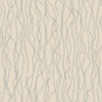 Organic Minimalist Wavy Lines in blue sand papel de parede