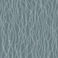 Organic Minimalist Wavy Lines in ocean blues wallpaper