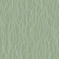 Organic Minimalist Wavy Lines in soft sage wallpaper