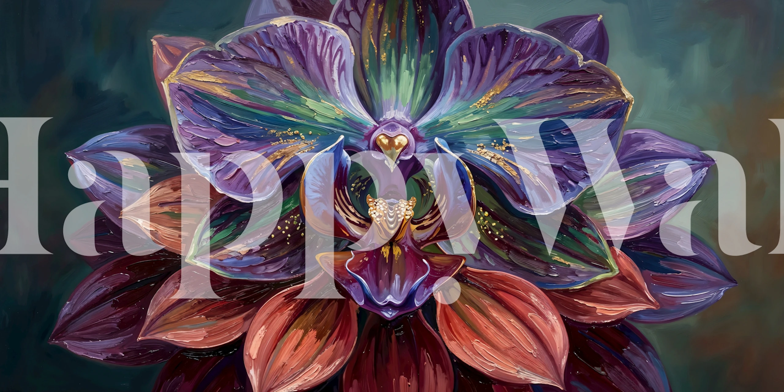 Velvet Orchid Bloom wallpaper in a room